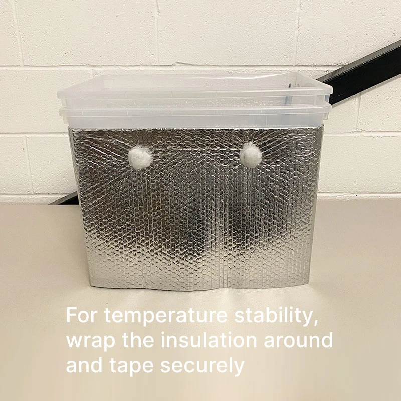 CyLab wrapped in foil insulation