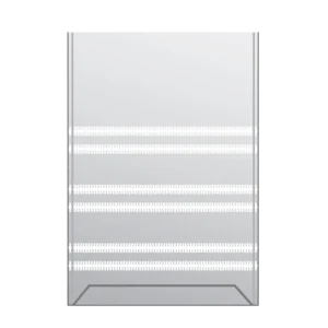 Illustration of an XL mushroom grow tent, a tall clear bag with four filter strips
